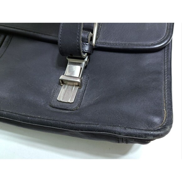 Vintage Coach Full Glove Tanned Black Leather #5328 Attaché Messenger Briefcase - Picture 12 of 14